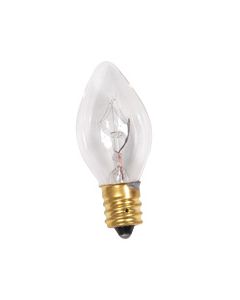 Incandescent Transparent Clear Ceramic Holiday C7 Bulb Candelabra Base 4W C-7A/3 Filament Dimmable