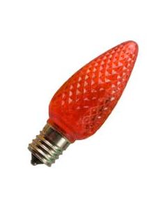 LED C9 Candle Shape Red Faceted Bulb Intermediate (E17) Base 120V Lumen 60000 hours 82 CRI Npn-Dimmable