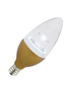 LED Bullet (B11) Chandelier Bulb Brass Candelabra (E12) Base 120V 180 Lumen 25000 hours 82 CRI Dimmable
