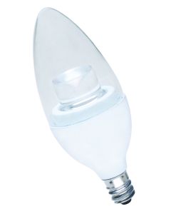 LED Bullet (B11) Chandelier Bulb Cream Candelabra (E12) Base 120V 300 Lumen 25000 hours 82 CRI Dimmable