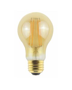LED A-Shape (A19) Filament Bulb Amber Medium (E26) Base 120V 340 Lumen 15000 hours 82 CRI Dimmable