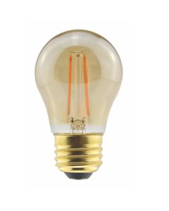 LED A-Shape (A15) Filament Bulb Amber Medium (E26) Base 120V 340 Lumen 15000 hours 82 CRI Dimmable
