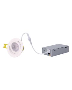 ProLED Select Direct Fit Gimbal Downlight 4in 12W 2700-5000K Color Selectable 90Deg Tilt Dimmable T20 JA-8