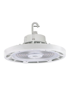 Hoverbay Round Highbay 100W 150W 200W or 240W Color Selectable 4000K or 5000K White Housing Universal Voltage 120 277V